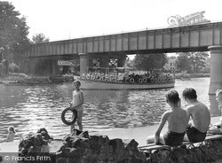 Staines, the River Thames c1955