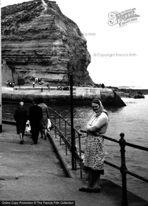 Photo of Staithes, A Woman At The Quay c.1960