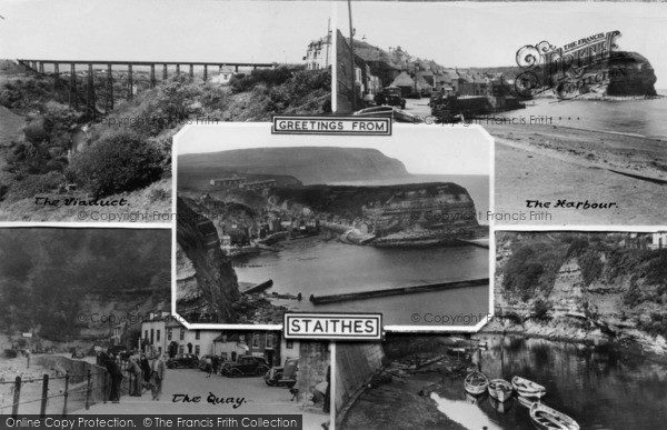 Photo of Staithes, Composite c.1955