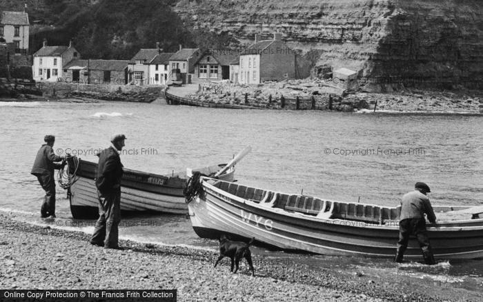 Photo of Staithes, Fishing Boats c.1955