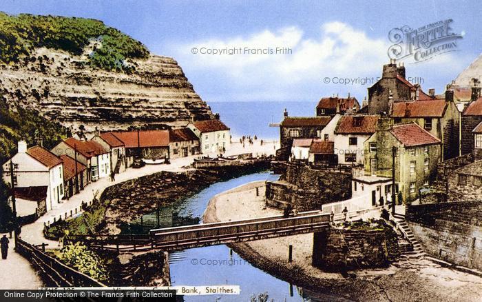 Photo of Staithes, From Cowbar Bank c.1960