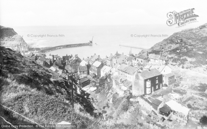 Photo of Staithes, Harbour c.1930