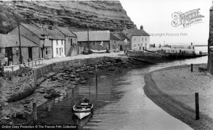Photo of Staithes, Harbour From The Footbridge c.1960