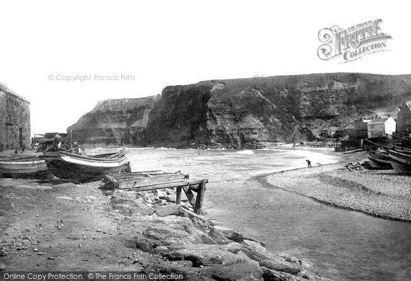 Photo of Staithes, Penny Nab c.1885