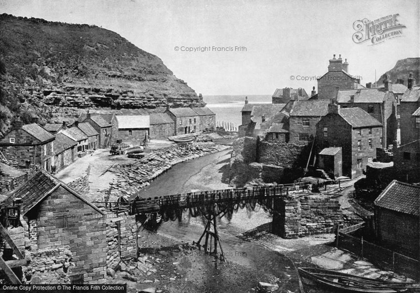 Staithes, the Bridge c1885