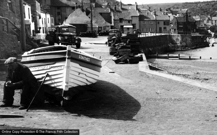 Photo of Staithes, The Harbour c.1955