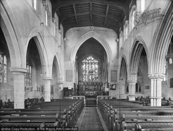 Photo of Stamford, All Saints' Church, Interior 1922