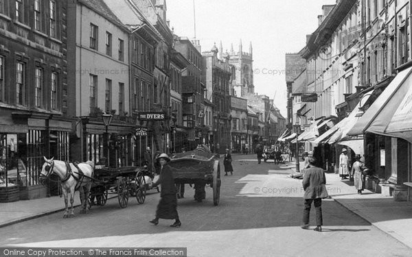 Photo of Stamford, Carts In The High Street 1922
