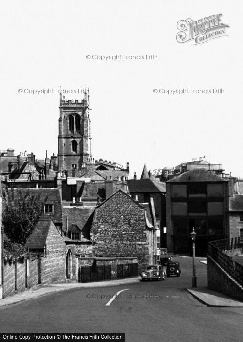 Photo of Stamford, St John's Church From Sheep Market c.1955
