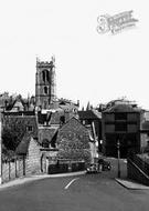 St John's Church From Sheep Market c.1955, Stamford