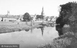 St Mary's Church And Reflections c.1955, Stamford