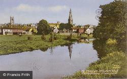 St Mary's Church And Reflections c.1955, Stamford