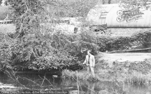 Photo of Standford, Angler At The Old Mill c.1960