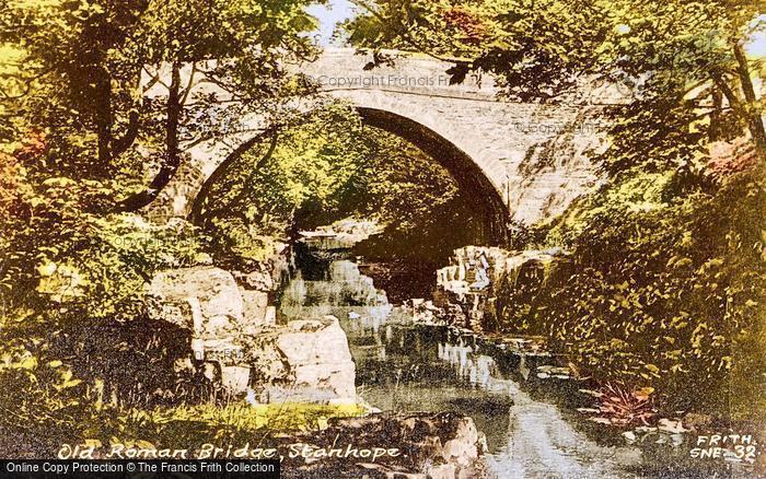 Photo of Stanhope, Old Roman Bridge c.1955
