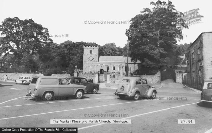 Photo of Stanhope, The Market Place And Parish Church c.1960