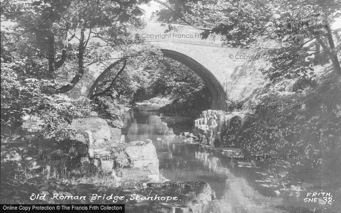 Photo of Stanhope, The Old Roman Bridge c.1955