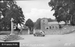 The Parish Church And Cross c.1955, Stanhope