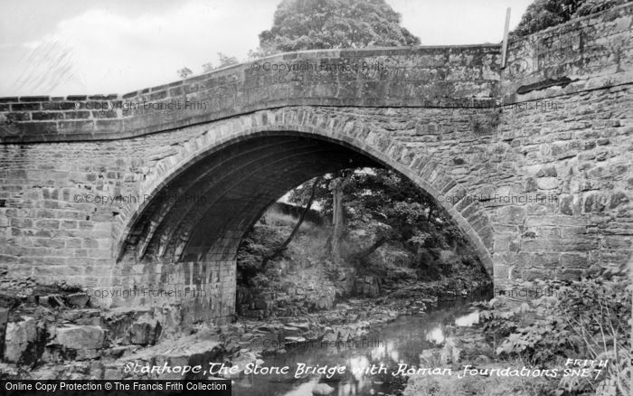 Photo of Stanhope, The Stone Bridge (Roman Foundations) c.1955