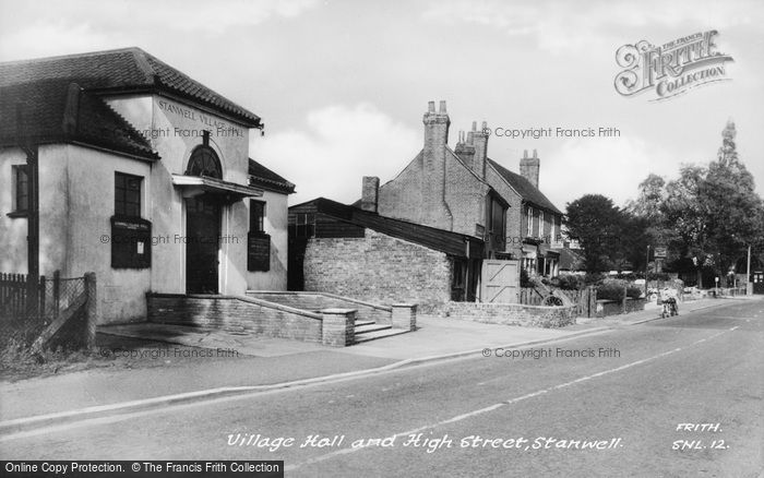 Photo of Stanwell, High Street And Village Hall c.1955