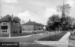 St Ann's Estate And St Mary's Church c.1955, Stanwell