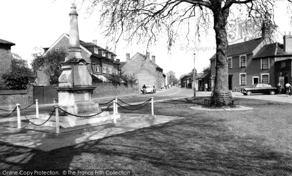 Photo of Stanwell, The Memorial And High Street c.1960