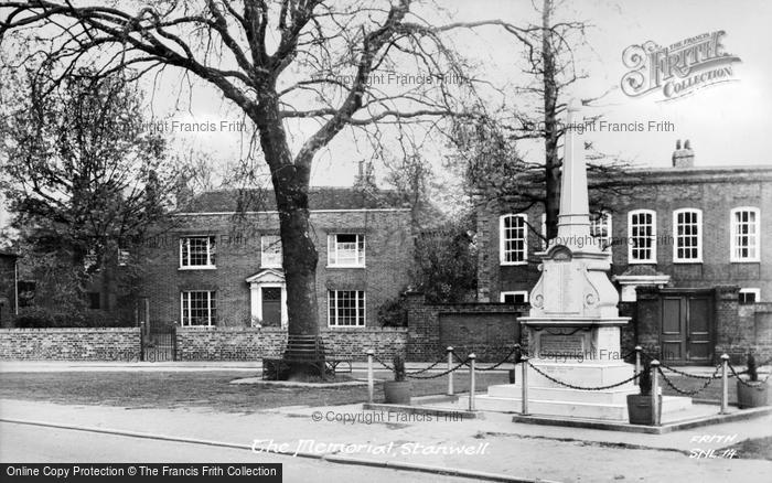 Photo of Stanwell, The Memorial c.1955