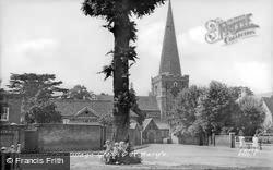 Village Green And St Mary's c.1955, Stanwell