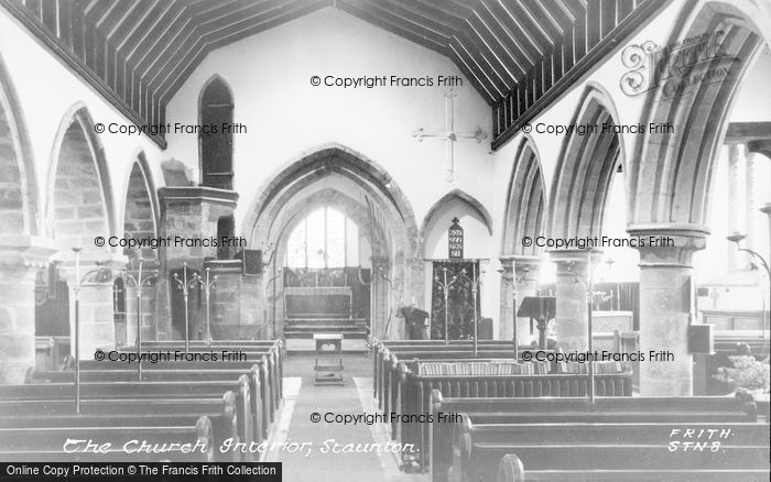 Photo of Staunton, Church, Interior c.1955