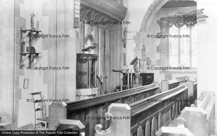 Photo of Staveley, Parish Church Interior Showing Miner's Lamp c.1950