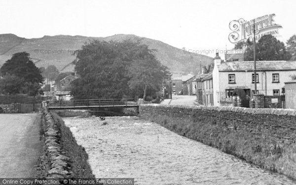 Photo of Staveley, River Gowan And Main Street c.1955