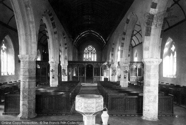 Photo of Staverton, Church Interior 1889