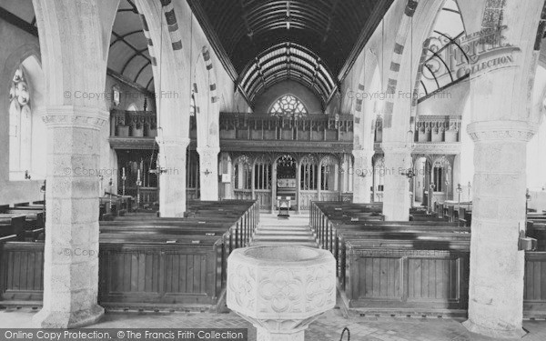 Photo of Staverton, Church Interior 1896