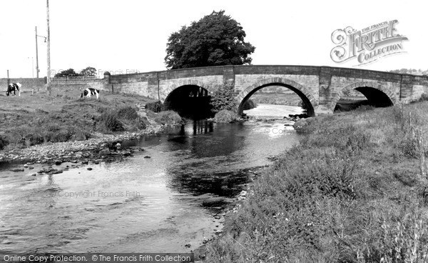 Photo of Steeton, The River Aire And Bridge c.1955