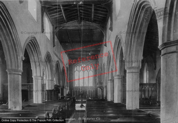Photo of Stevenage, St Nicholas' Church Interior 1899