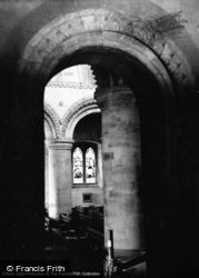 St Andrew's Church Interior c.1950, Steyning