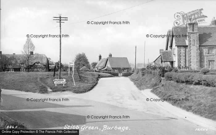 Photo of Stibb Green, The Village c.1955