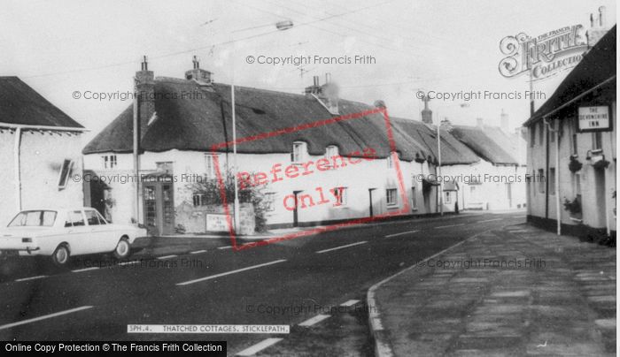 Photo of Sticklepath, Thatched Cottages c.1960