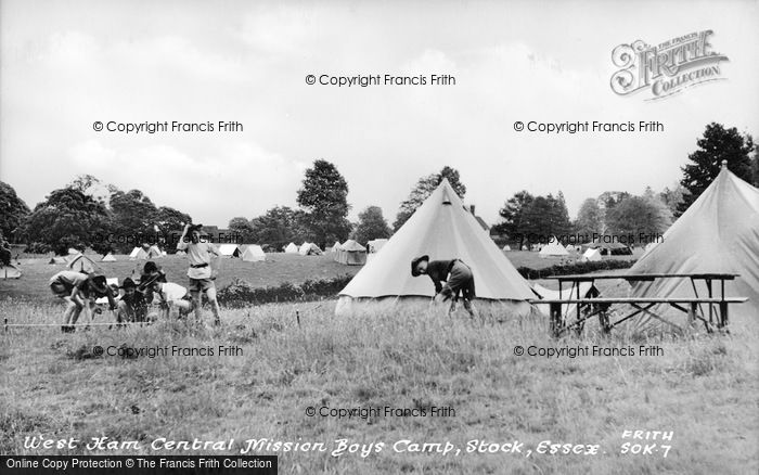 Photo of Stock, West Ham Central Mission Boys' Camp c.1955