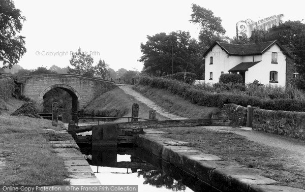 Photo of Stockton Brook, Canal Lock And Bridge c.1955