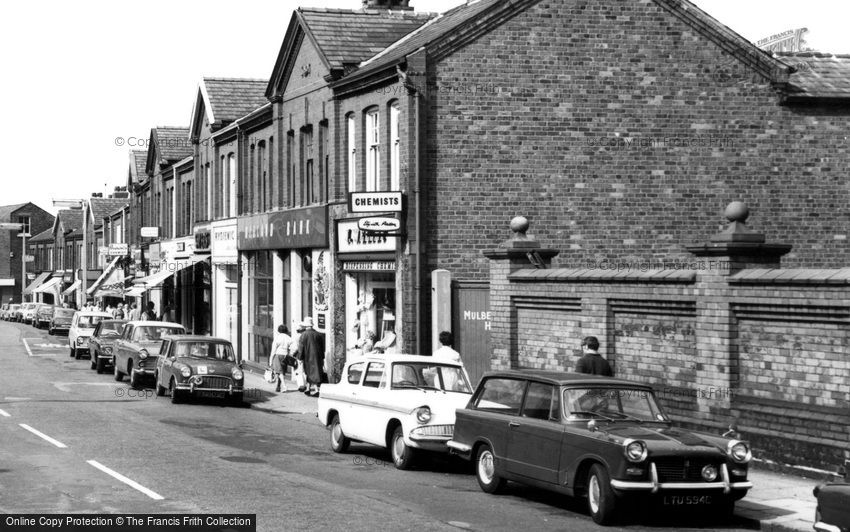 Stockton Heath, Ford Anglia and Triumph Herald Estate Cars, Old London Road c1965