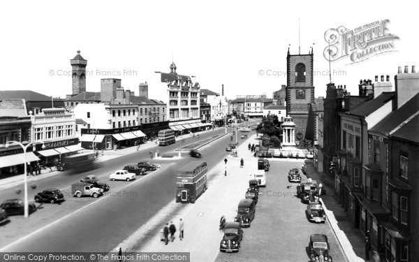 Photo of Stockton On Tees, High Street And Parish Church Of St Thomas c.1955