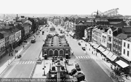 Photo of Stockton On Tees, High Street West From Town Hall c.1955