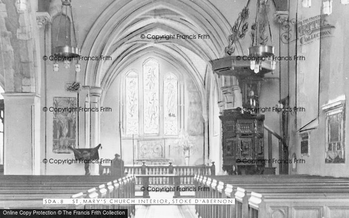 Photo of Stoke D'Abernon, St Mary's Church Interior c.1960