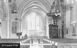 St Mary's Church Interior c.1960, Stoke D'Abernon