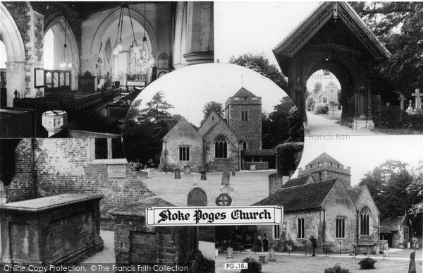 Photo of Stoke Poges, Church Of St Giles Composite c.1955