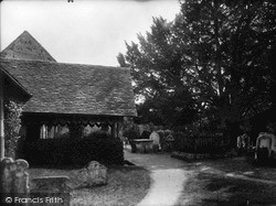 Church, Porch And Old Yew Tree 1929, Stoke Poges