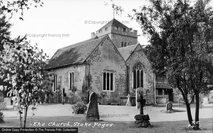 Photo of Stoke Poges, St Giles' Church c.1955