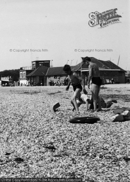 Photo of Stokes Bay, On The Beach c.1955