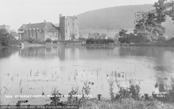 Photo of Stokesay, Castle, West View With Norton Camp 1924