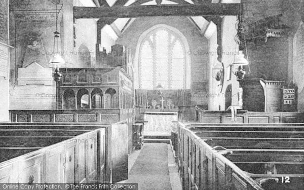 Photo of Stokesay, Church Interior 1910